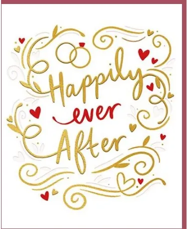 Čestitka za venčanje HAPPILY EVER AFTER 
