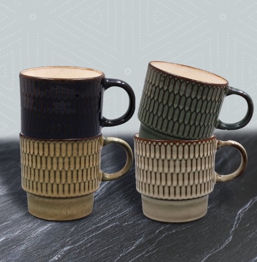 Set četiri šolje REACTIVE GLAZE 