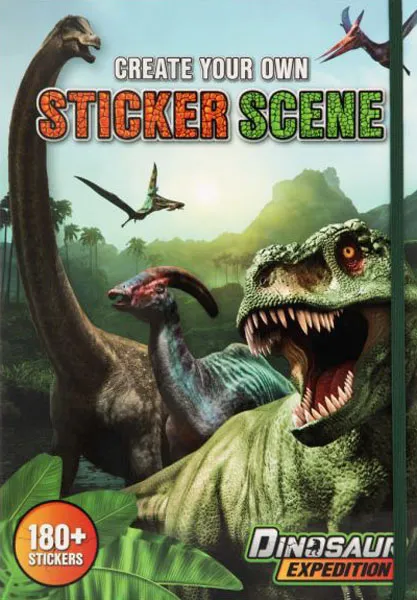 Knjiga sa stikerima A4 DINOSAURUSI 