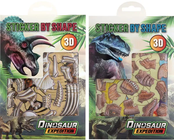 3D stikeri DINOSAURUS (dve vrste) 
