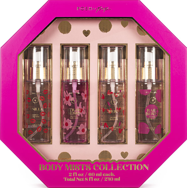 Set četiri mirisna spreja za telo 