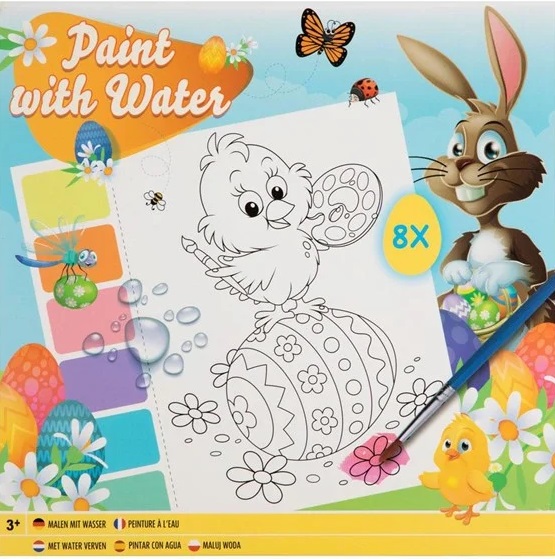 Uskršnja magična vodena bojanka 20x20cm 