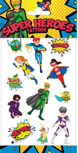 Set privremenih tetovaža SUPER HEROJI 