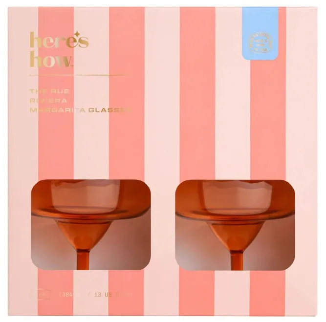 Set četiri čaše za margaritu ORANGE 