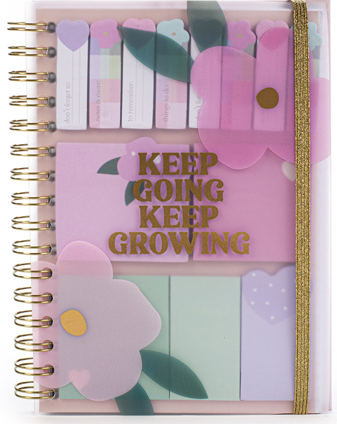 Notes sa spiralom A5 na linije KEEP GROWING 