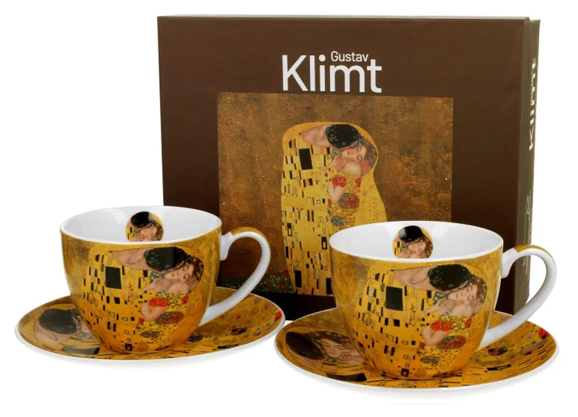 Set dve šolje sa tacnama THE KISS CLASSIC - G. KLIMT 