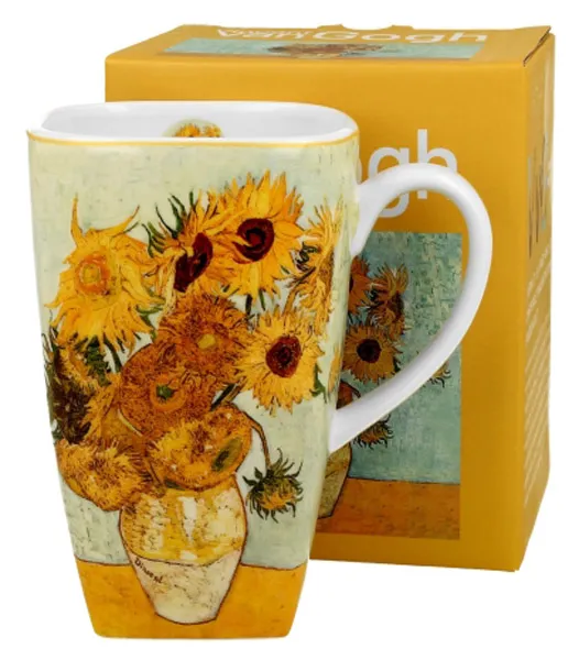 Četvrtasta šolja SUNFLOWERS -VAN GOGH 650ml 