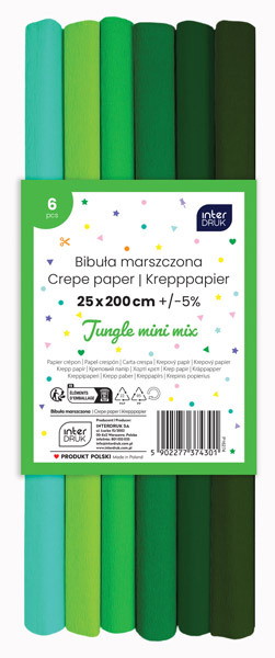 Set krep papira JUNGLE MIX 200x25cm 