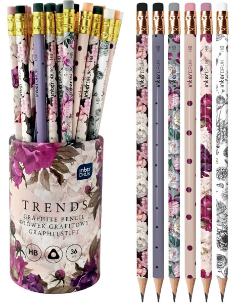 Grafitna HB olovka sa gumicom TRENDS 