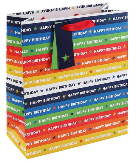 KESA HAPPY BIRTHDAY STRIPE M 