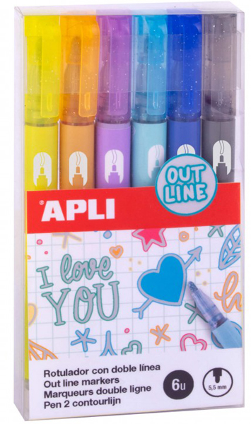 Set šest markera OUT LINE 