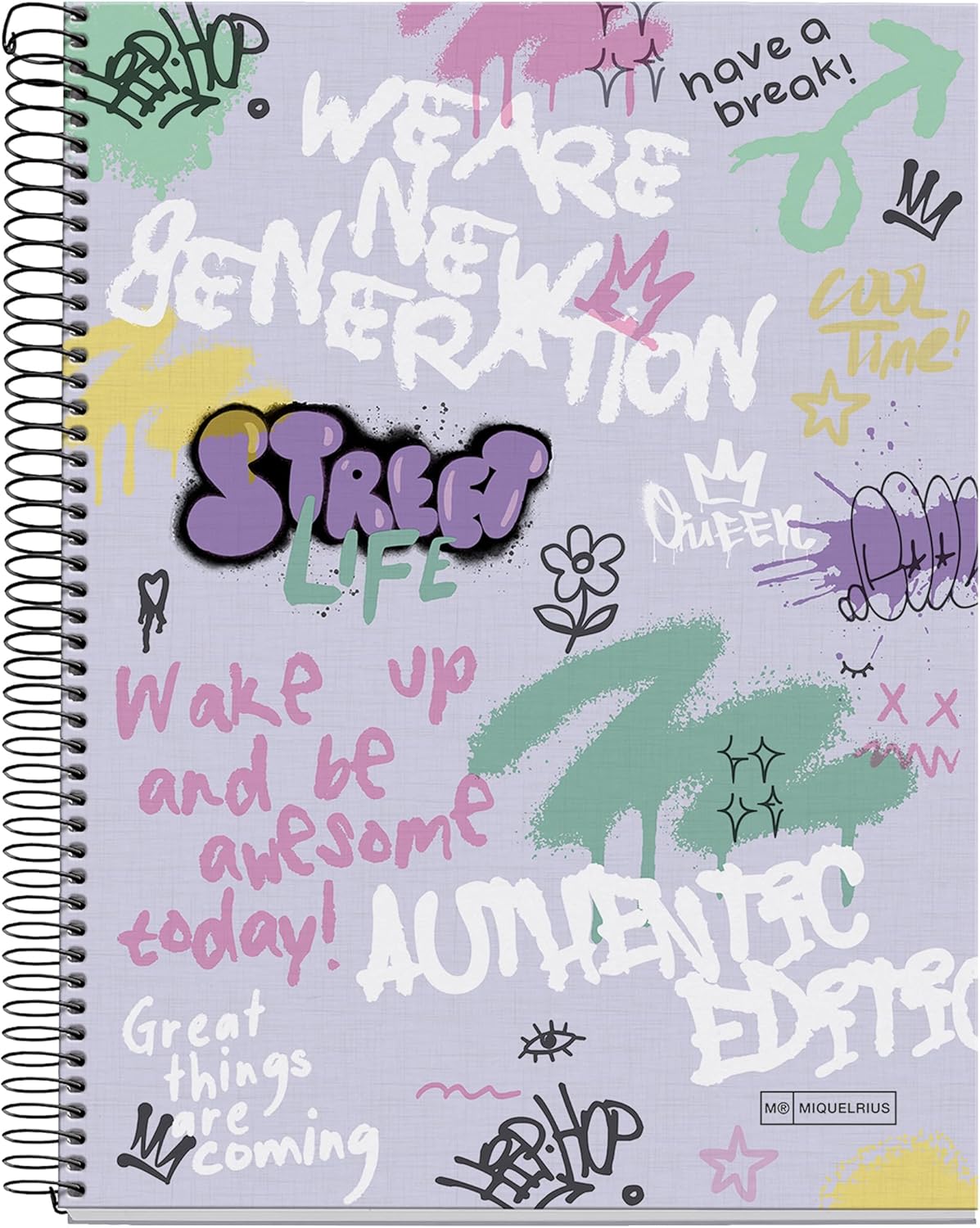 Notes A4 MIQUELRIUS Wake up, 120 listova na kvadratiće 