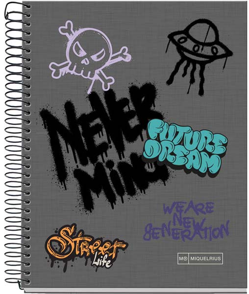 MIQUELRIUS sveska A4 na kvadratiće TP GRAFFITI 