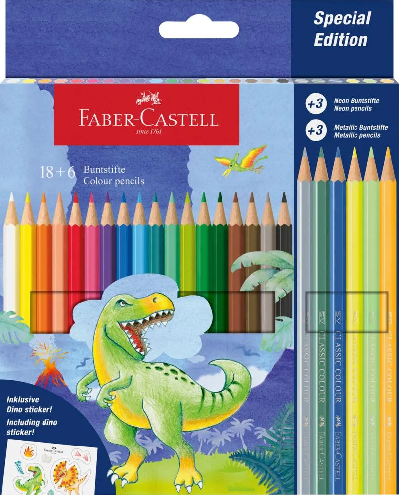 FABER CASTELL drvene bojice DINOSAURUS 1/18 