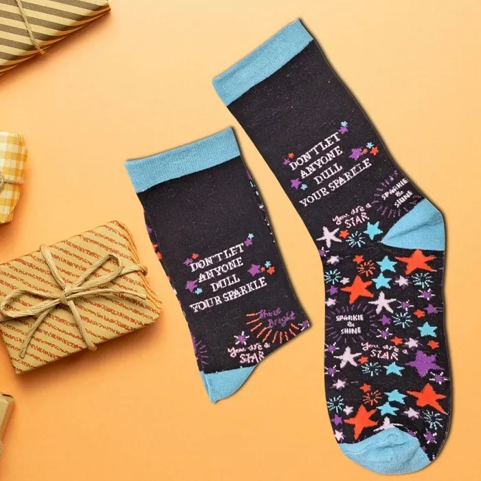 Čarape DON'T LET ANYONE DULL YOUR SPARKLE (36-41) 