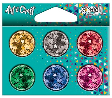 Ukrasne komfete mix 6x1,5g 