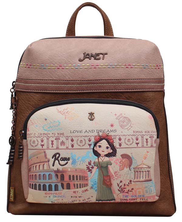 JANET ženski ranac TOUR OF ROME 29x10x32cm 