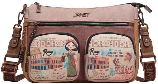 JANET ženska tašna TOUR OF ROME 24x10x21cm 