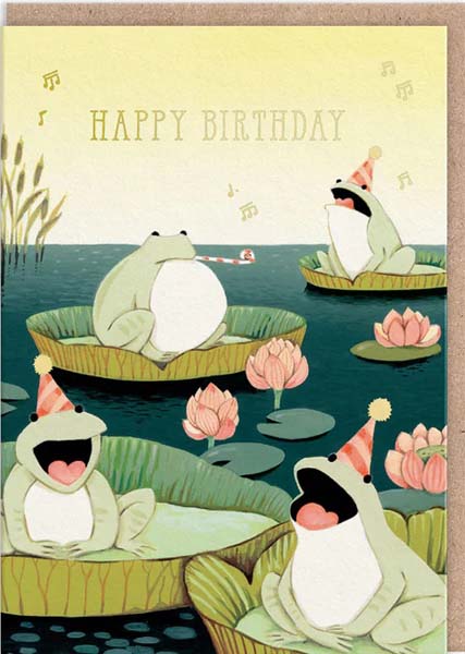 Rođendanska čestitka SINGING FROGS 
