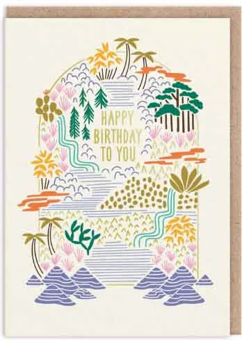 Čestitka HAPPY BIRTHDAY TROPICAL
