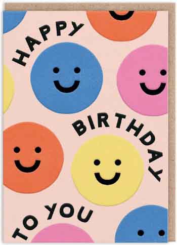 Čestitka HAPPY BIRTHDAY SMILEY 