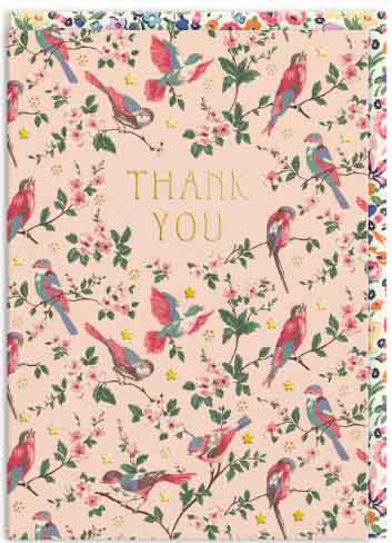 Čestitka GARDEN BIRDS THANK YOU 