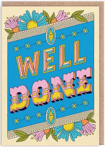 Čestitka WELL DONE LETTERING 
