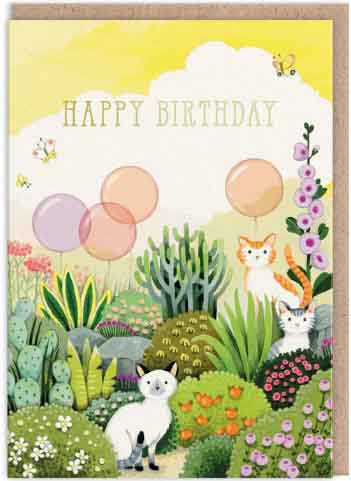 Čestitka GARDEN CATS 