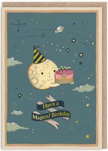 Čestitka MOON CAKE BIRTHDAY