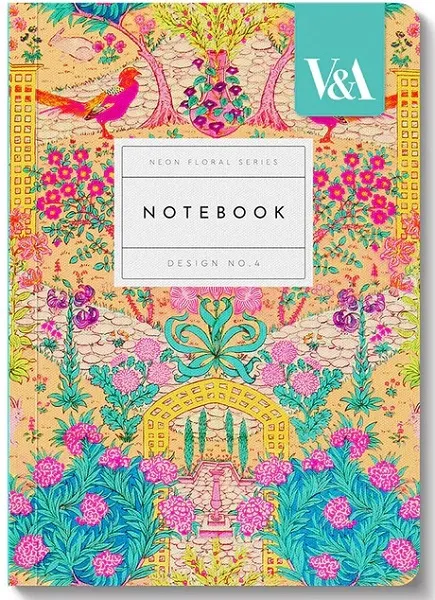 Notes A6 NEON FLORAL ORNATE GARDEN 