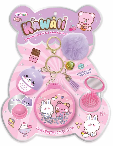 Privezak za ključeve četka, ogledalo i balzam MACA 