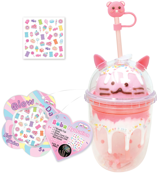 Plastična čaša sa slamčicom koja svetli u mraku 350ml 