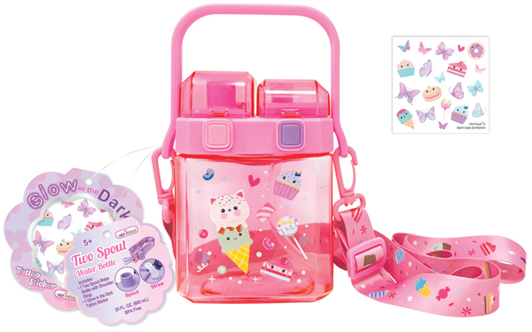 Plastična flaša za vodu sa stikerima SLATKIŠI 600ml 