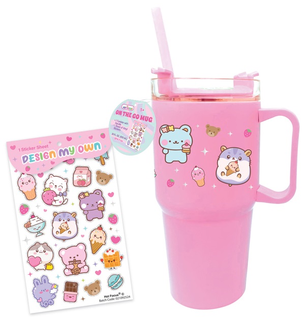 Putna šolja od nerđajućeg čelika sa stikerima SLATKIŠI 600ml 