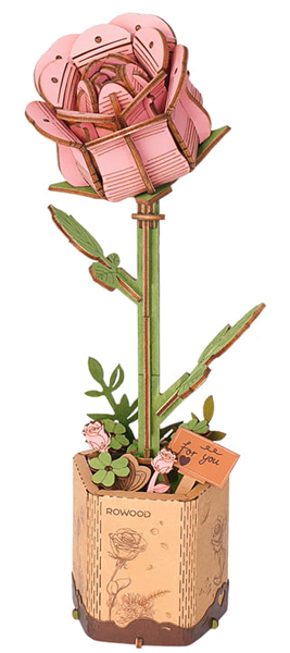 3D drvene puzzle ROZE RUŽA 