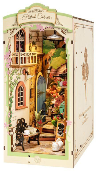 3D drvene puzzle/držač za knjige FLORAL CORNER 