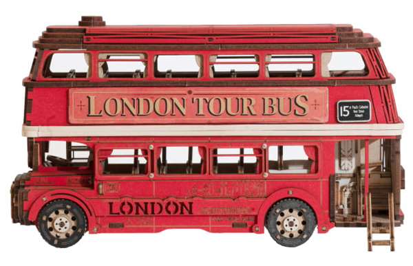 3D drvene puzzle LONDON TOUR BUS 