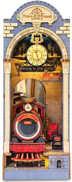 3D drvene puzzle/držač za knjige TIME TRAVEL Book Nook 