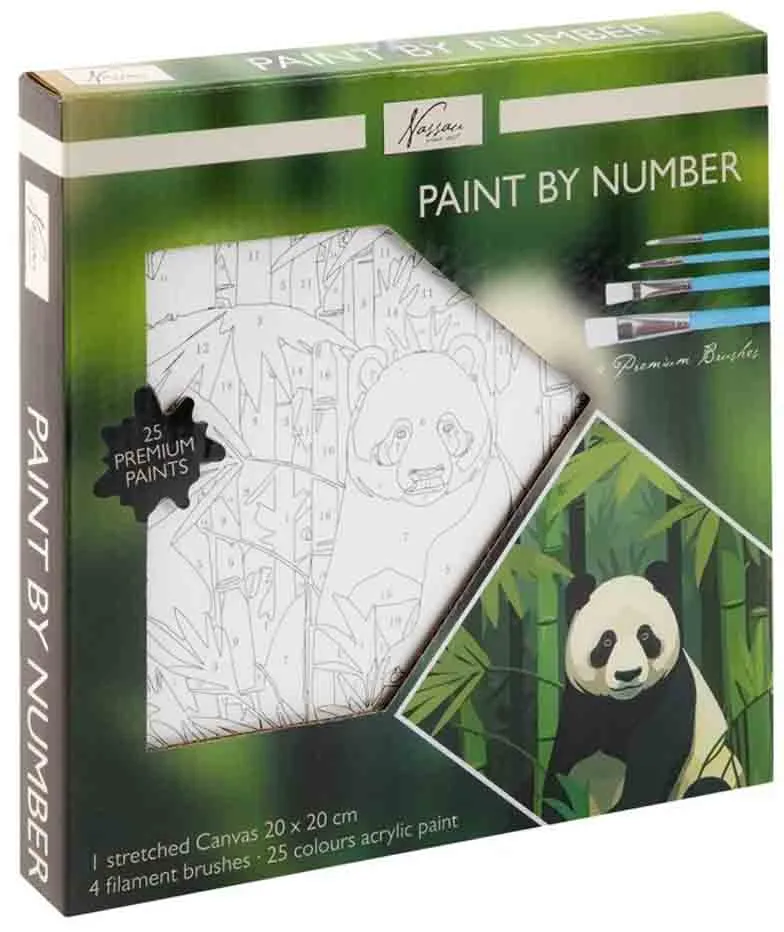 Kreativni set OBOJ PO BROJEVIMA - PANDA 