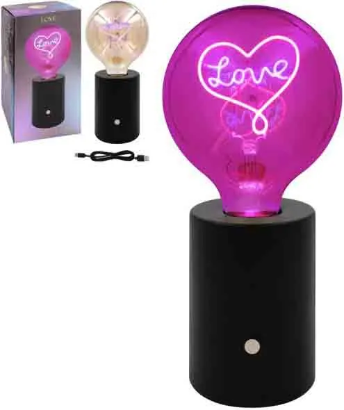 Lampa LED TEXT LAMP LOVE 