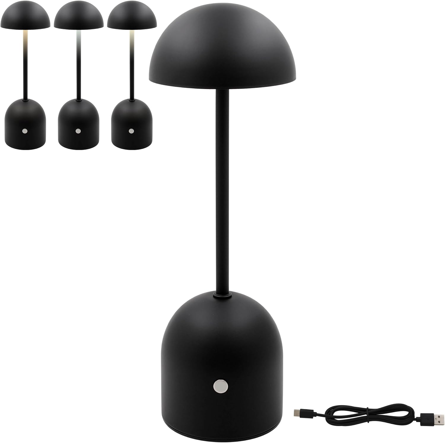 Stona led lampa BLACK (baterija na punjenje) 
