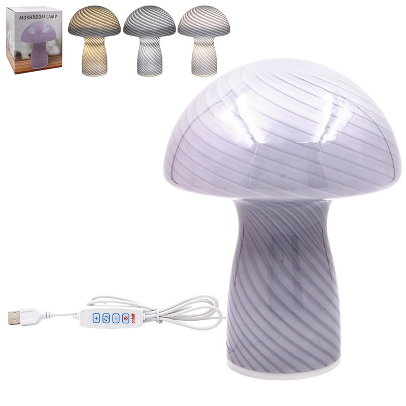 Stona lampa MUSHROOM - GREY 