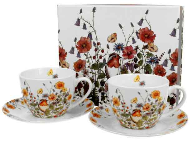 Set dve šolje sa tacnama WILD BIRD 