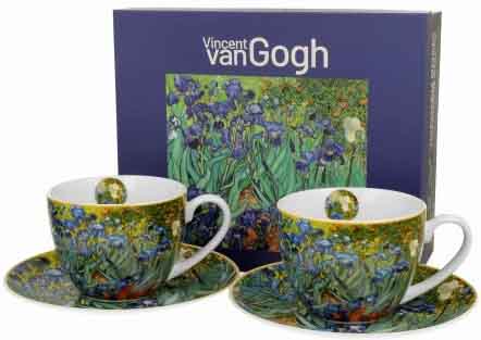 Set dve šolje sa tacnama IRISES - V. VAN GOGH 
