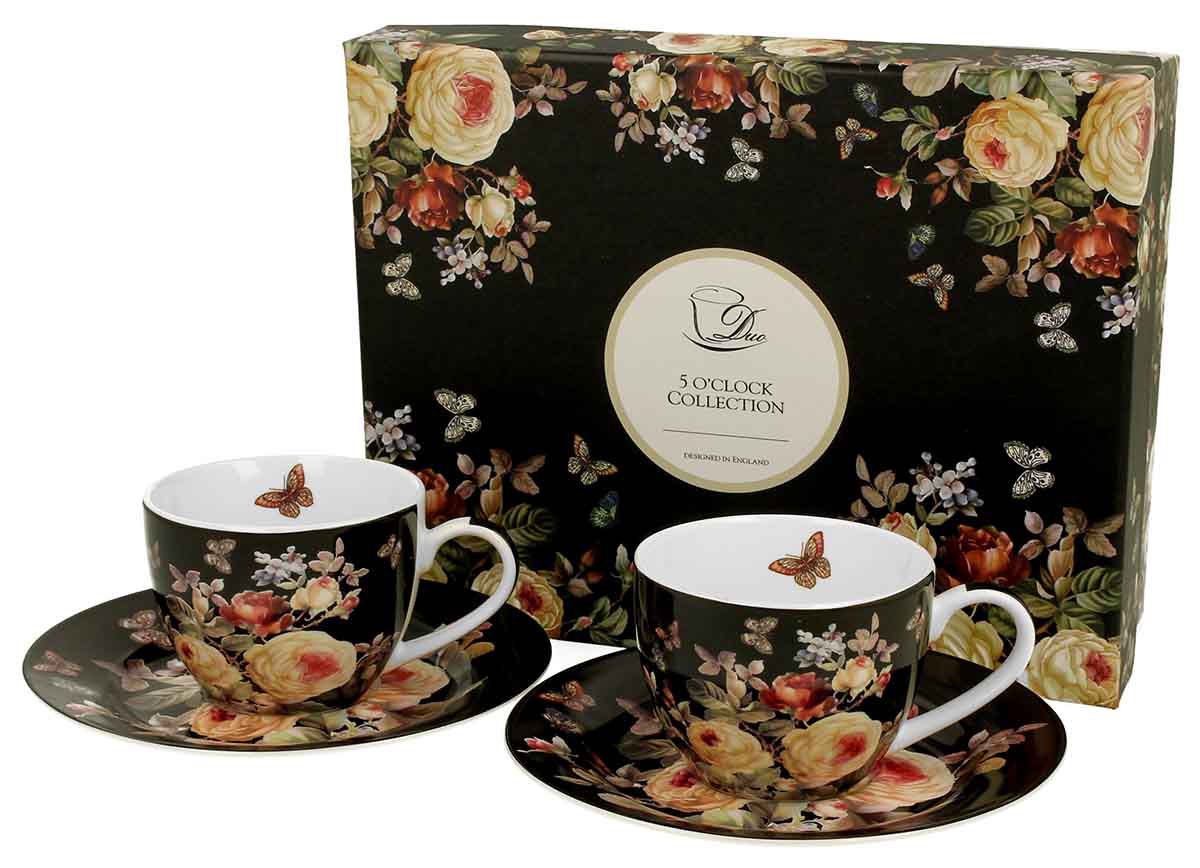 Set dve espreso šolje sa tacnama WARDA 