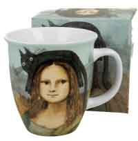 Šolja CAT'S WORLD - MONA LISA WITH A CAT 650 ml 