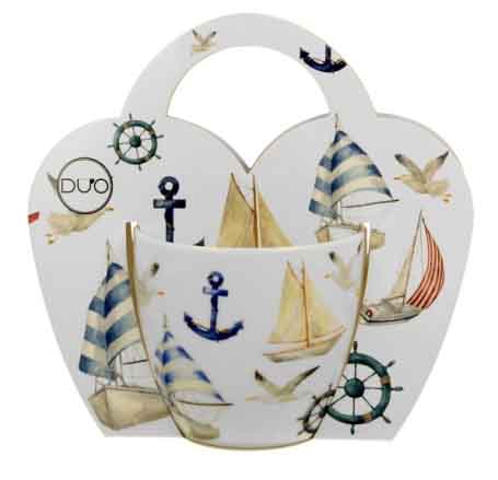 Šolja u kartonskoj torbici - SAILBOATS - 460ml 