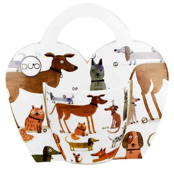 Šolja u kartonskoj torbici - DOG'S WORLD - VARIOUS DOGS - 460ml 