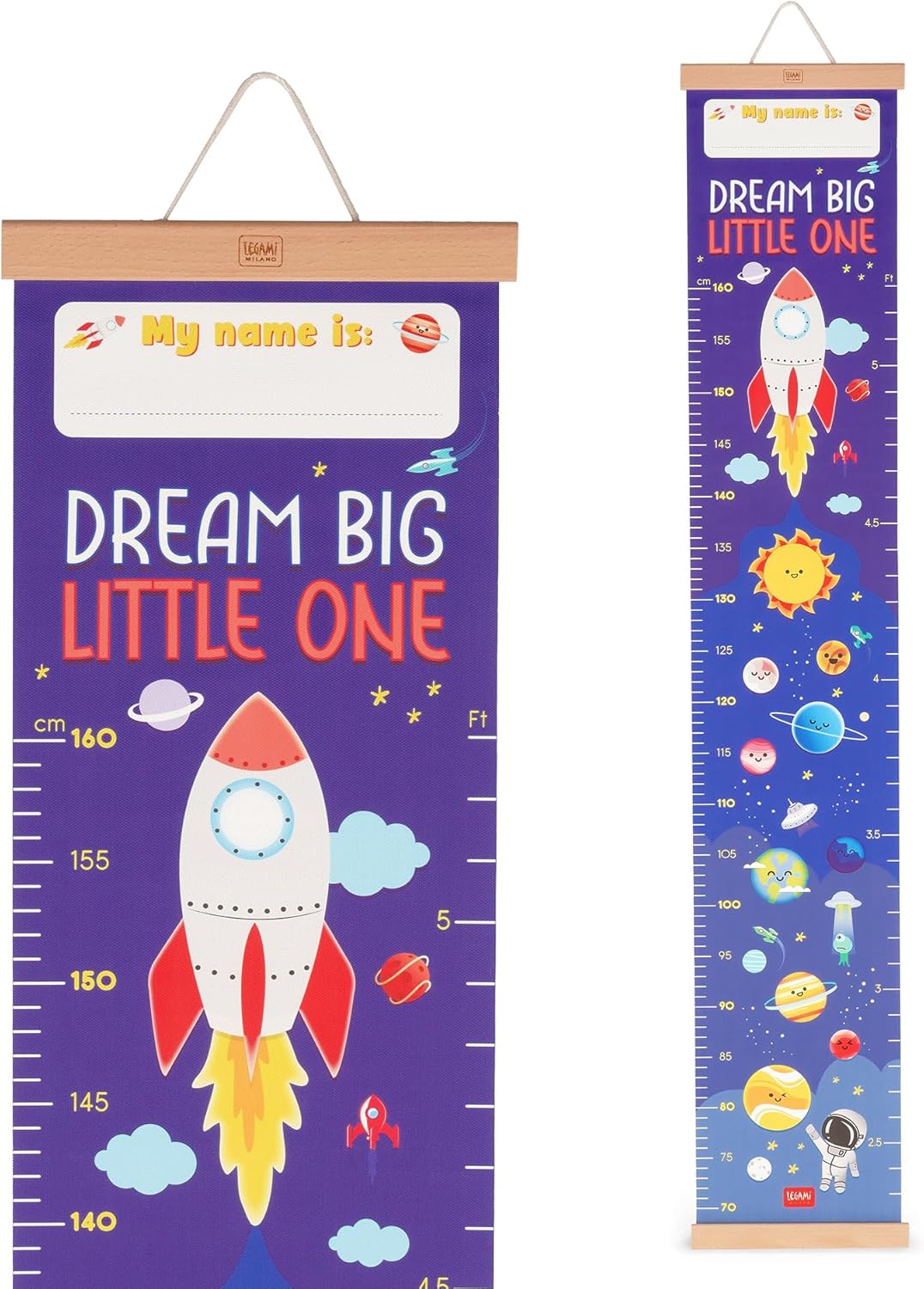 Zidni platneni rastimetar sa stikerima SVEMIR 160cm 