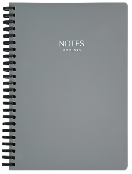 Notes na kvadratiće MOMENTS - SIVI 18X25cm 